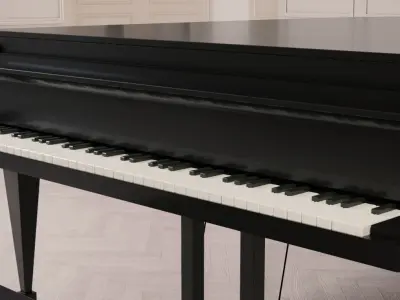 Grand Piano Low-poly 3D model