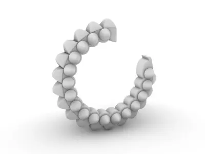 Woman Earrings 3D print model