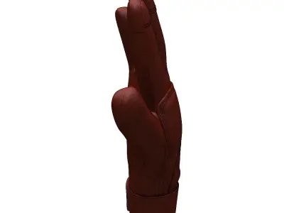 Hand gloves leather  Low-poly 3D model