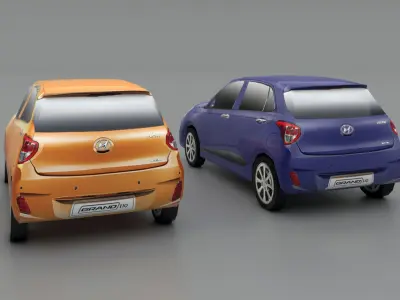 Grand i10 Sportz Low-poly 3D model