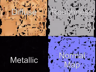 Majestic Sandcastle model pack Low-poly 3D model