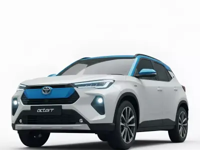 Two Tone Compact Crossover SUV Low-poly 3D model