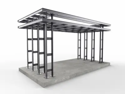 Entry Structure M1 Low-poly 3D model