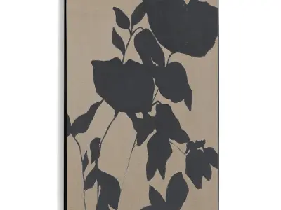 Plaster Two Photo Frame 487 Low-poly 3D model