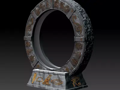 Beautiful Lamp  Stargate with Ancient Egyptian Motifs 3D print model