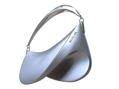 Casey Cadwallader Mugler Bag Silver Low-poly 3D model