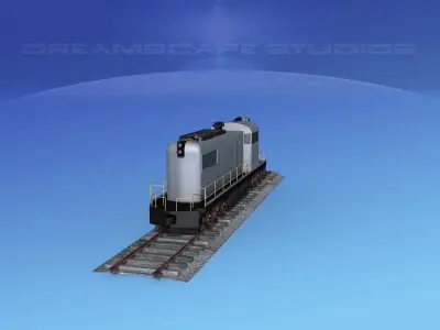 Diesel Locomotive Unmarked 3D model