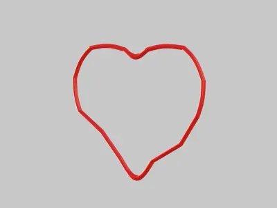 Heart icon v 32 3D model