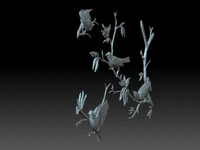 Birds chinese 3D print model