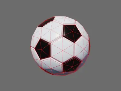 Football Soccer Ball Low-poly 3D model