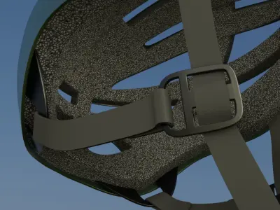 High-Poly Bicycle Helmet  3D model