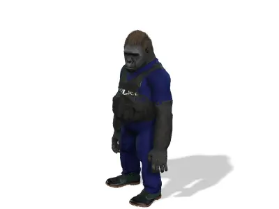 POLICE OFFICER Low-poly 3D model