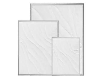 ABAV371 3D White Abstract Painting 3D model