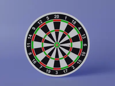 Dart Board  Low-poly 3D model