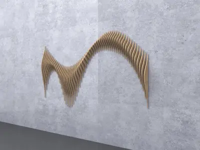 Parametric Fluent Woods 3D model