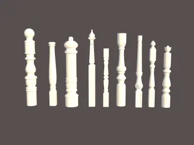 column ve table leg 3D model