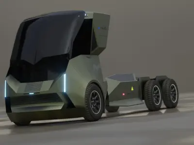 A Truck model 8 concept Low-poly 3D model