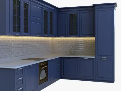 classical kitchen set 3D model