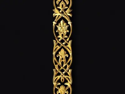 Central decor ornament for furniture 3D model 480