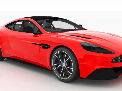 British Luxury Sports GT Car 3D Model Low-poly 3D model