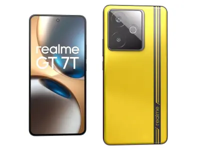Realme GT 7T Racing Yellow High Poly 3D model