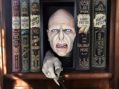 Voldemort with removable wand - Book Nook 3D print model