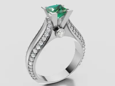 Engagement Ring 3D print model E 09 3D print model