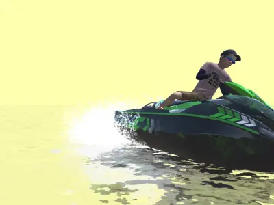Boat Race Actions 3D model