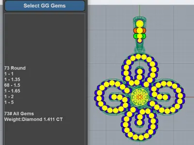 Clover Necklace Pendant 3D print model