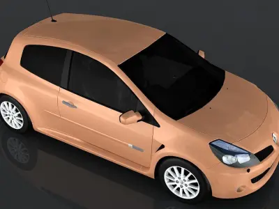Renault Clio Renault Sport 197 Low-poly 3D model