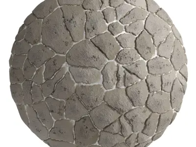 Ston Wall Material 4- By 3 color Pbr By Sbsar 4k 3D model