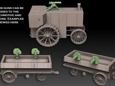 Fowler B5 Armoured Road Train 3D print model