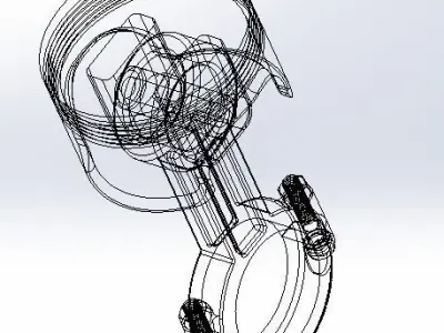 Piston - connecting rod 3D model