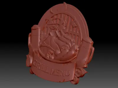 Grill menu 3D print model