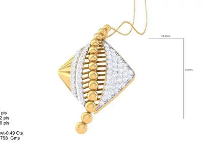 Italian pendant set pendant with top 3D print model