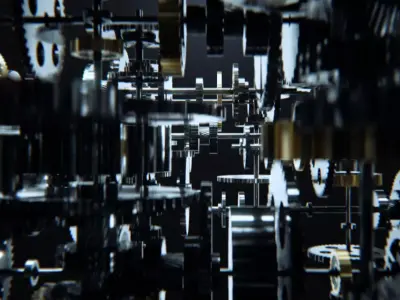  OC render c4d  gear 3D model