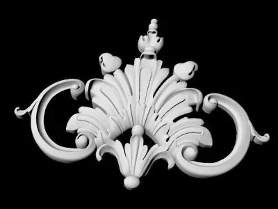 Central decor ornament for furniture 3D model 409