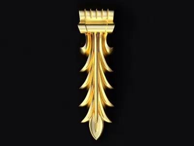 Central decor ornament for furniture 3D model 501