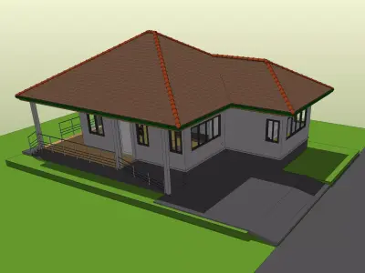 Small house by REVIT 3D model