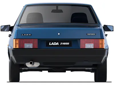 VAZ Lada 21099 Samara 1991 3D model