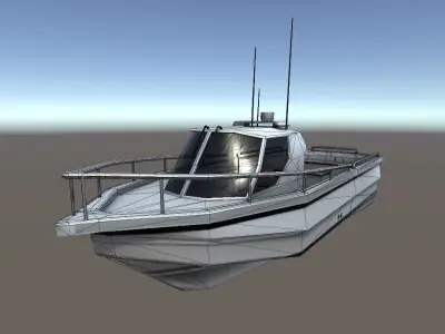 Cruiser Boat Low-poly 3D model