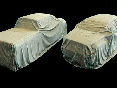 Car Cover f Low-poly 3D model