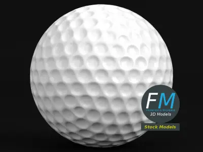Golf ball 3D model 11