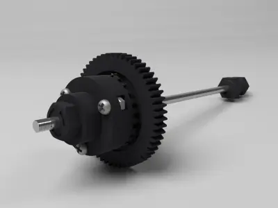 direct drive differential 3D print model