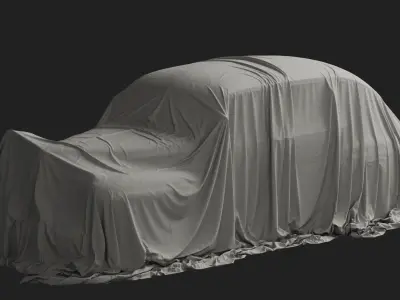 Vintage Car Cover 07 3D model