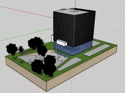 Detail Model of Wyly Theatre 3D model
