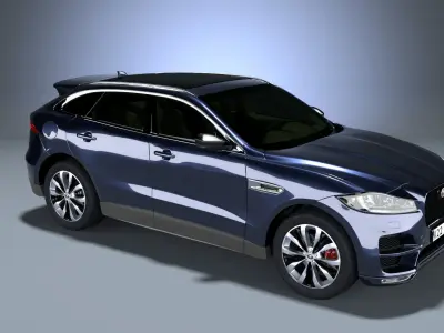 Jaguar F-PACE car model Low-poly 3D model