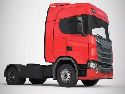Truck semi Low-poly 3D model