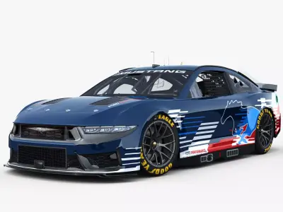 Nascar Mustang 2024 livey Template 3D model