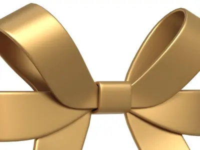 Christmas Bow Ribbon 59 Low-poly 3D model